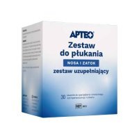 Apteo Zestaw uzupełniający do płukania nosa i zatok, 30 sasz.