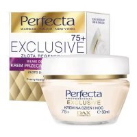 PERFECTA Exclusive Złota Regeneracja Krem przeciwzmarszczkowy na dzień i na noc 75+, 50ml