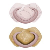 CANPOL BABIES Smoczek silikonowy symetryczny Light touch 0m+ GOLD 22/664_pin