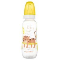CANPOL BABIES Butelka wąska 330ml Africa Żółty tygrys 12m+ 59/205