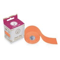 Taśma kinezjologiczna bawełniana Power Premium 5cmx5m pomarańczowa