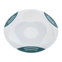 AKUKU Talerzyk z przyssawką turkus/biel A0524, 1szt.