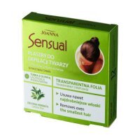 JOANNA Sensual Plastry do depilacji twarzy, 12sztuk i Tubka z oliwką łagodzącą podrażnienia, 10ml