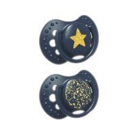 LOVI Smoczek uspokajający silikonowy Stardust Blue 0-3m 22/892, 2szt.