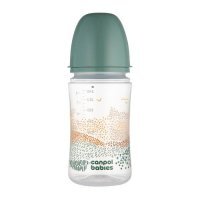 CANPOL BABIES Butelka antykolkowa EasyStart Mountains 3m+ 240ml green 35/243