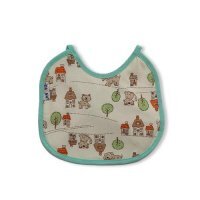 AKUKU Śliniak wiązany mały A1640 mysz beżowo-miętowy