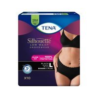 Tena Silhouette Plus Black Dyskretna bielizna chłonna dla kobiet L, 10 szt.