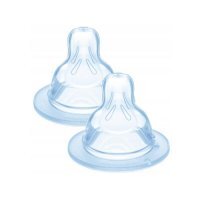 MAM Baby Smoczek silikonowy do butelki rozmiar 1 0m+ 2szt.