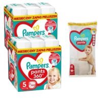 Zestaw 2x Pampers Pants 5 Pieluchomajtki 12-17kg, 152 szt. +  Pampers Pants Pieluchomajtki rozmiar 4 (9-15 kg), 2 szt.