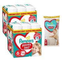 Zestaw Pampers Pants Pieluchomajtki rozmiar 6 (15 kg+), 2 x 132 szt. + Pampers Pants Pieluchomajtki rozmiar 4 (9-15 kg), 2 szt.