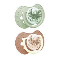LOVI Smoczek silikonowy dynamiczny Tie Dye zielony 0-3m, 2szt.