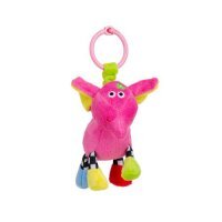 CANPOL BABIES Pluszowa grzechotka zwariowane zwierzątka różowy słoń 2/284