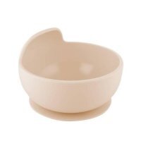 CANPOL BABIES Silikonowa miseczka z przyssawką kremowa, 330ml