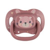 CANPOL BABIES Smoczek uspokajający silikonowy 0-6m symetryczny CUTE ANIMALS różowy 34/924