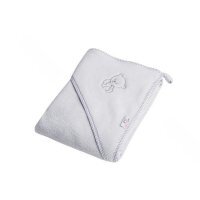 BOCIOLAND Okrycie kąpielowe szare 100% bawełna 80 x 80cm