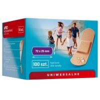 Plastry wodoodporne 72 mm x 25 mm APTEO, 100 sztuk