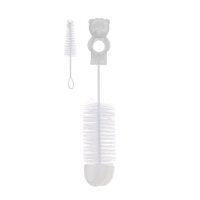 CANPOL BABIES Szczotka do butelek i smoczków z gąbką biała 2/410, 1szt.