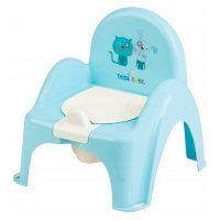 TEGA BABY Nocnik krzesełko z pozytywką PIES I KOT niebieski, 1szt.