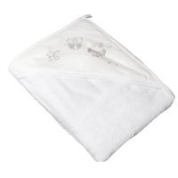 TEGA BABY Okrycie kąpielowe 80x80cm SOWA białe,1 szt.