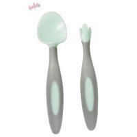 B.BOX Pierwsze sztućce BLW dla niemowląt Gelato Pistachio, 2 sztuki