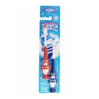 Beauty Formulas Active Oral Care Szczoteczka do zębów Kids Quick Pingwinek 3-6 lat, 2szt czerwona i niebieska