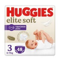 HUGGIES Pieluchomajtki Elite Soft Pants rozmiar 3 (6-11kg), 48szt.