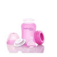 Everyday Baby Szklana butelka ze smoczkiem S wiśniowa 0-3m 150ml