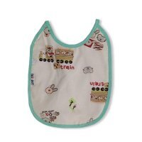 AKUKU Śliniak wiązany średni Mysz beżowo-miętowy A1661