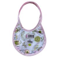 AKUKU Śliniak wiązany mini biało- różowy A1600