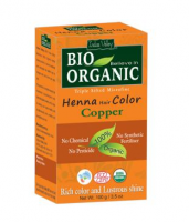 INDUS VALLEY BIO ORGANIC Henna - farba do włosów na bazie henny MIEDZIANY w 100% ekologiczna 100g