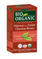 INDUS VALLEY BIO ORGANIC Henna - farba do włosów na bazie henny ORZECHOWY BRĄZ ekologiczna 100g