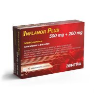 Inflanor Plus 500mg + 200mg, 10tabl. powl.