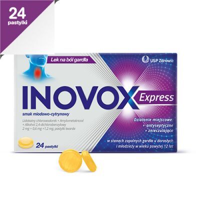 INOVOX EXPRESS 24 pastylki o smaku miodowo-cytrynowym