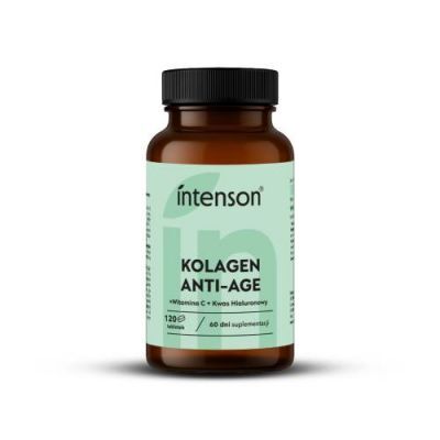 Intenson Kolagen Anti-Age z kwasem hialuronowym i witaminą C, 120 tabl.