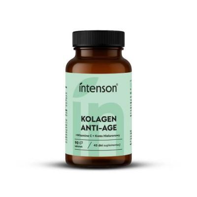 Intenson Kolagen Anti-Age z kwasem hialuronowym i witaminą C, 90 tabl.