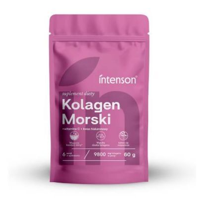 Intenson Kolagen morski+ witamina C+ kwas hialuronowy, 60 g