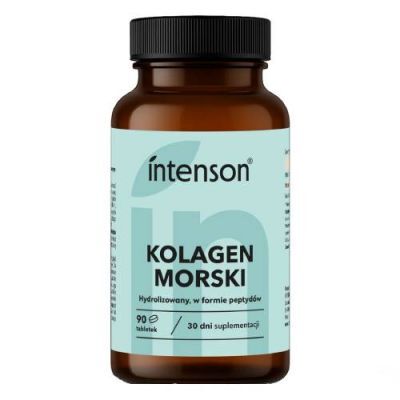 INTENSON Kolagen morski + witamina C + kwas hialuronowy, 90 tabl.