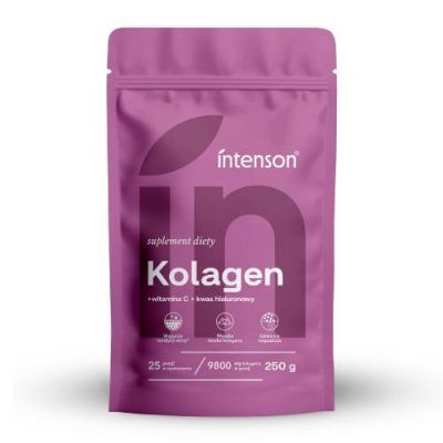 Intenson Kolagen proszek + witamina C + kwas hialuronowy, 250 g