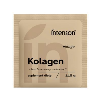 Intenson Kolagen + witamina C + kwas hialuronowy o smaku mango, 11,5 g