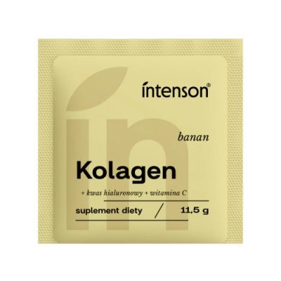 Intenson Kolagen + witamina C + kwas hialuronowy smak bananowy, 11,5 g