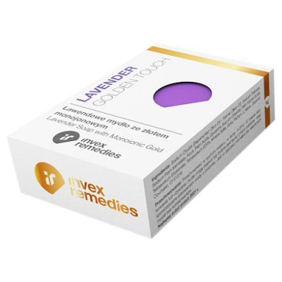 INVEX REMEDIES GOLDEN TOUCH Lawendowe mydło ze złotem monojonowym Au100, 100 g