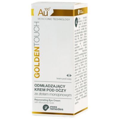 INVEX REMEDIES GOLDEN TOUCH Odmładzający krem pod oczy ze złotem monojonowym Au100, 15 ml