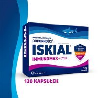ISKIAL IMMUNO MAX + CYNK 120 kapsułek DATA WAŻNOŚCI 01.07.2023