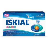 Iskial Junior kapsułki do żucia z olejem z wątroby rekina, witaminą D i DHA, 60 kaps.