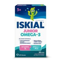 Iskial Junior Omega-3 żelki z DHA i witaminą D smak truskawkowy, 30 szt.