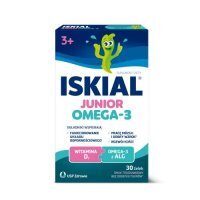 Iskial Junior Omega-3 żelki z DHA i witaminą D smak truskawkowy, 30 szt.