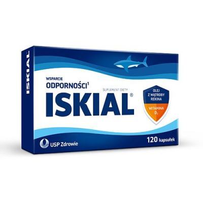 Iskial z olejem z wątroby rekina i witaminą D, 120 kaps.