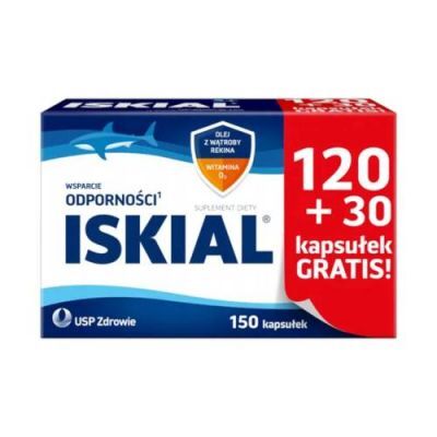 Iskial z olejem z wątroby rekina i witaminą D, 150 kaps.