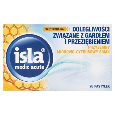 ISLA-MEDIC ACUTE miodowo-cytrusowe 20 pastylek do ssania
