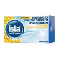 Isla Medic Acute o smaku miodowo cytrusowym, 50 pastylek do ssania